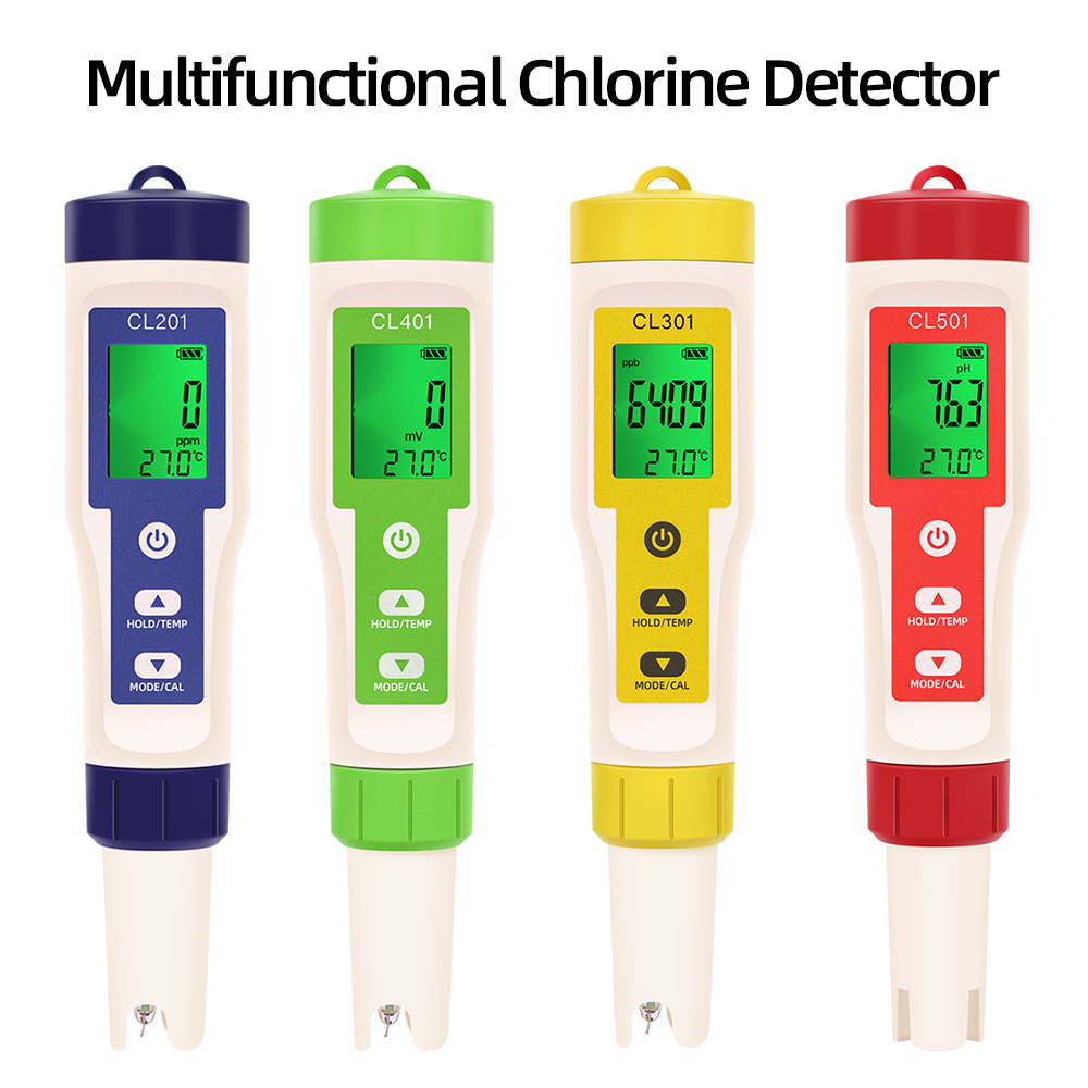 Aquarium Test Kit - PH/CL2/H2/ORP/Sıcaklık Ölçer Klor Dedektörü Dijital Su