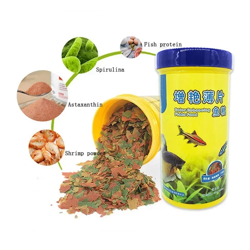 Fish Food Flake - Balık Yemi Boyama ve Parlatıcı Yem