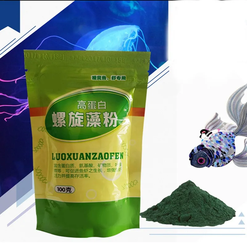 Fish Food Flake - Spirulina Toz Şişesi Sağlıklı Okyanus Beslenme