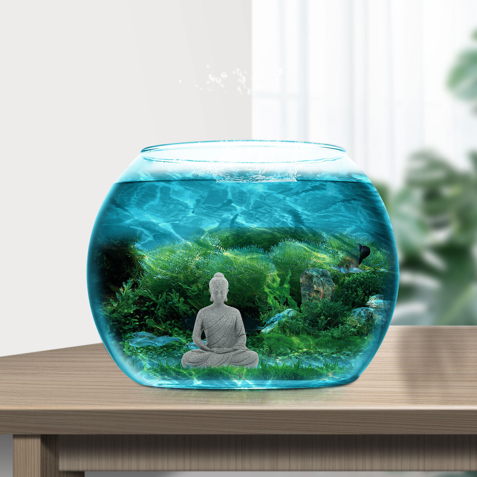 Mini Buda Heykeli Reçine Akvar - Aquarium Mini Fish incelemesi ve fiyatı