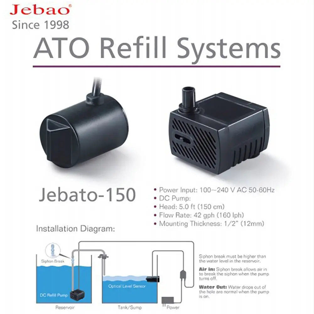 Jebato-150 ATO Akıllı Dolum Si - Aquarium Auto Top Off incelemesi ve fiyatı